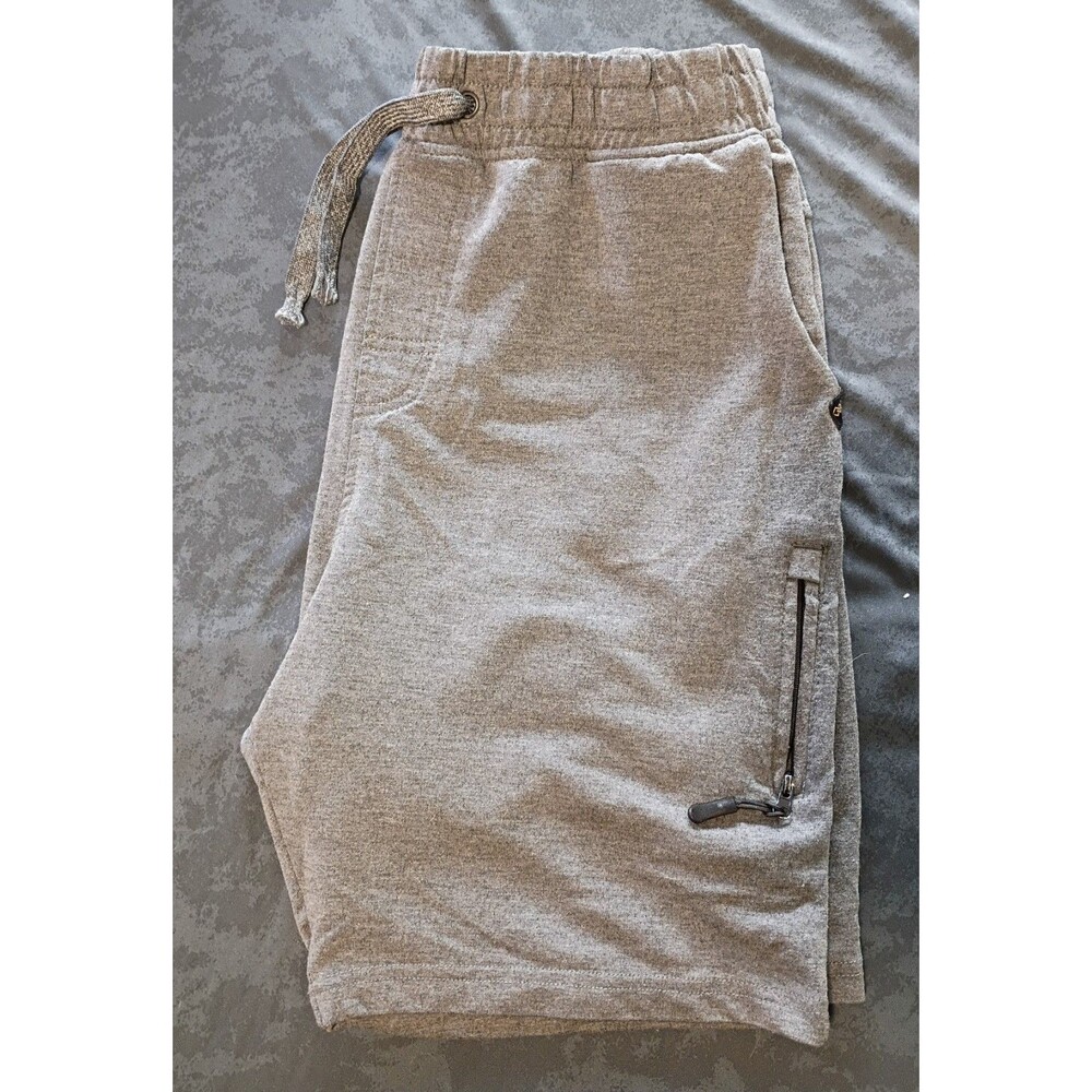 LEG3ND Men's Gray Athletic Shorts Drawstring Elastic Waist Pockets Zip Pockets S - Picture 4 of 4